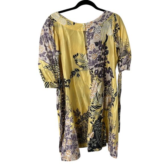 Y2K Yellow Floral Mini Dress 2000s Aesthetic, Cottagecore & Coquette Style - Picture 2 of 10